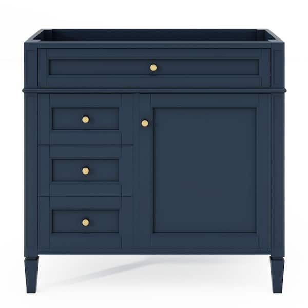 Lycvki 35.43 in. W x 17.87 in. D x 33 in. H Bath Vanity Cabinet
