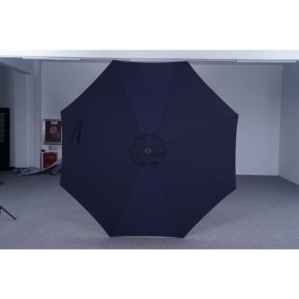 9 ft. Market Patio Umbrella in Dark Blue (Middle)