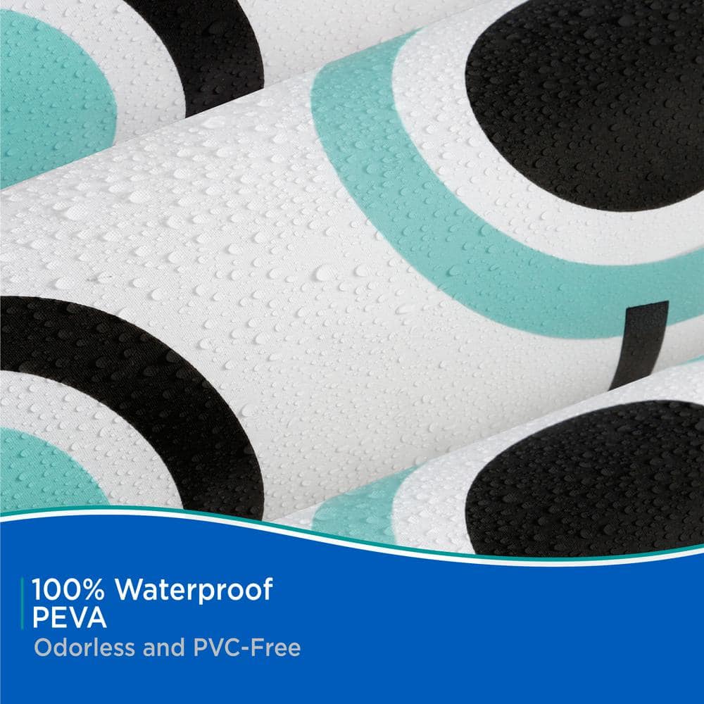 Medium Weight Decorative PEVA Shower Curtain Liner with Dots