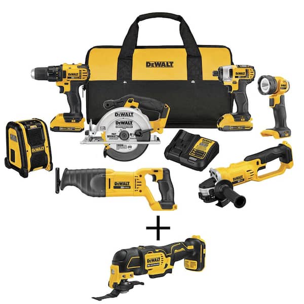 DEWALT 20V MAX Brushless Cordless 6-Tool Combo Kit with Large Site-Ready  Rolling Bag in the Power Tool Combo Kits department at