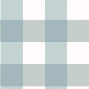 Amos Teal Gingham Strippable Roll (Covers 56.4 sq. ft.)