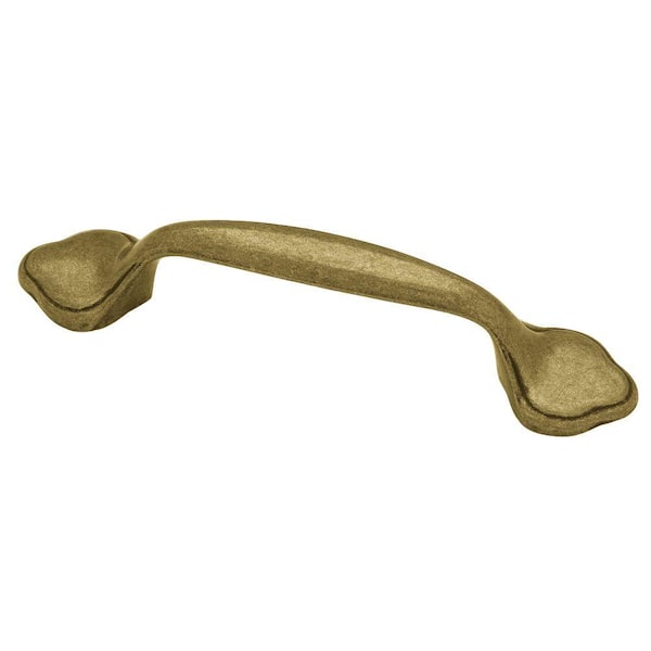 Liberty Scroll Edge 3 in. (76mm) Antique English Spoon Foot Cabinet Drawer Pull