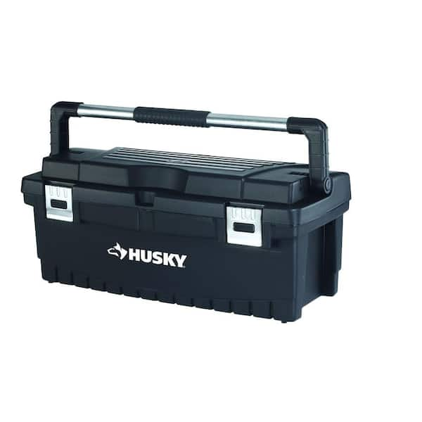 Husky 26 in. Long Handle Tool Box with Metal Latches and Removable Tool Tray