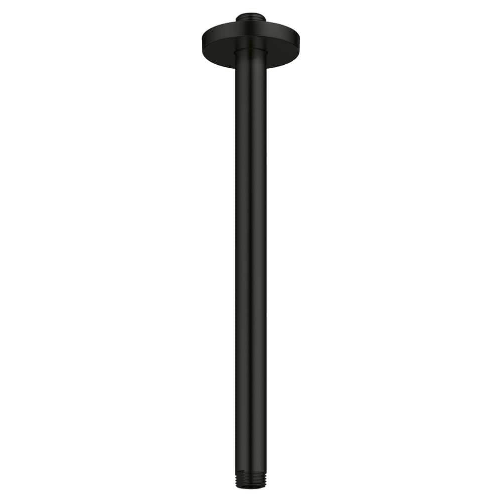 Matte Black 12" Ceiling Mount Shower Arm