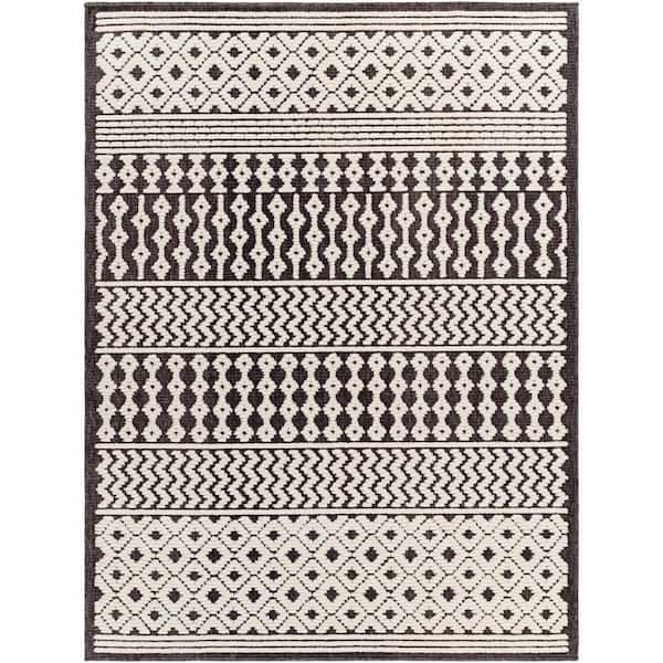 Livabliss Lyna Charcoal 2 ft. x 3 ft. Indoor Machine-Washable Area Rug