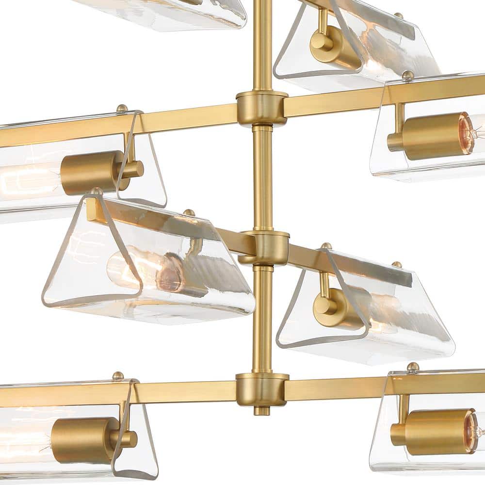 Latitude Sputnik 24.5'' Brushed Gold Leaf-Inspired Chandelier