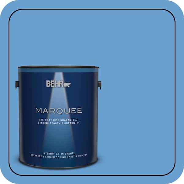 BEHR MARQUEE 1 gal. #P520-4 Cornflower Satin Enamel Interior Paint & Primer