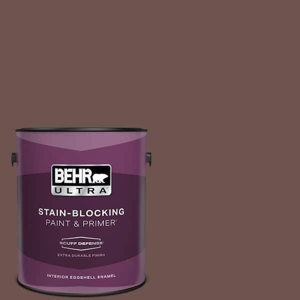 BEHR ULTRA 1 gal. #710B-6 Painted Leather Extra Durable Eggshell Enamel Interior Paint & Primer