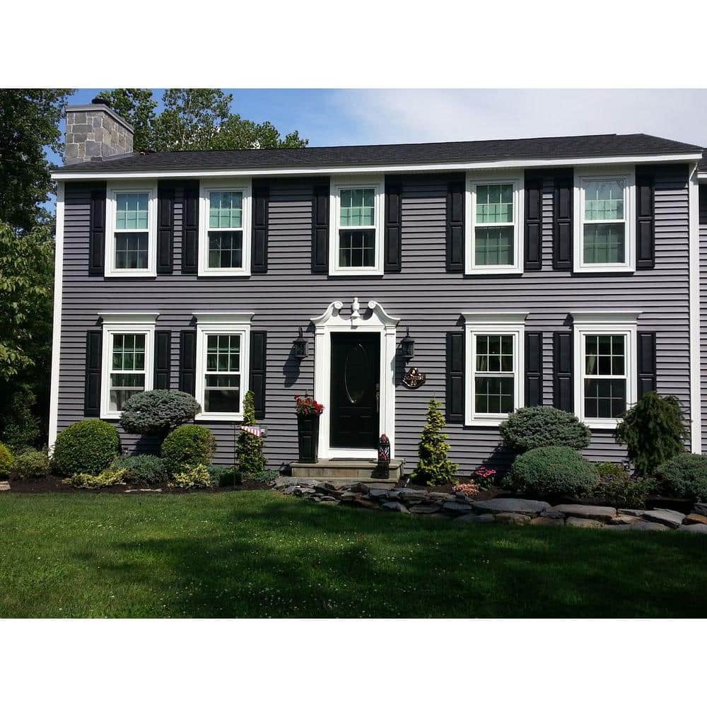 Burgundy Red Vinyl Raised Panel Exterior Shutters, 14.75" x 31"