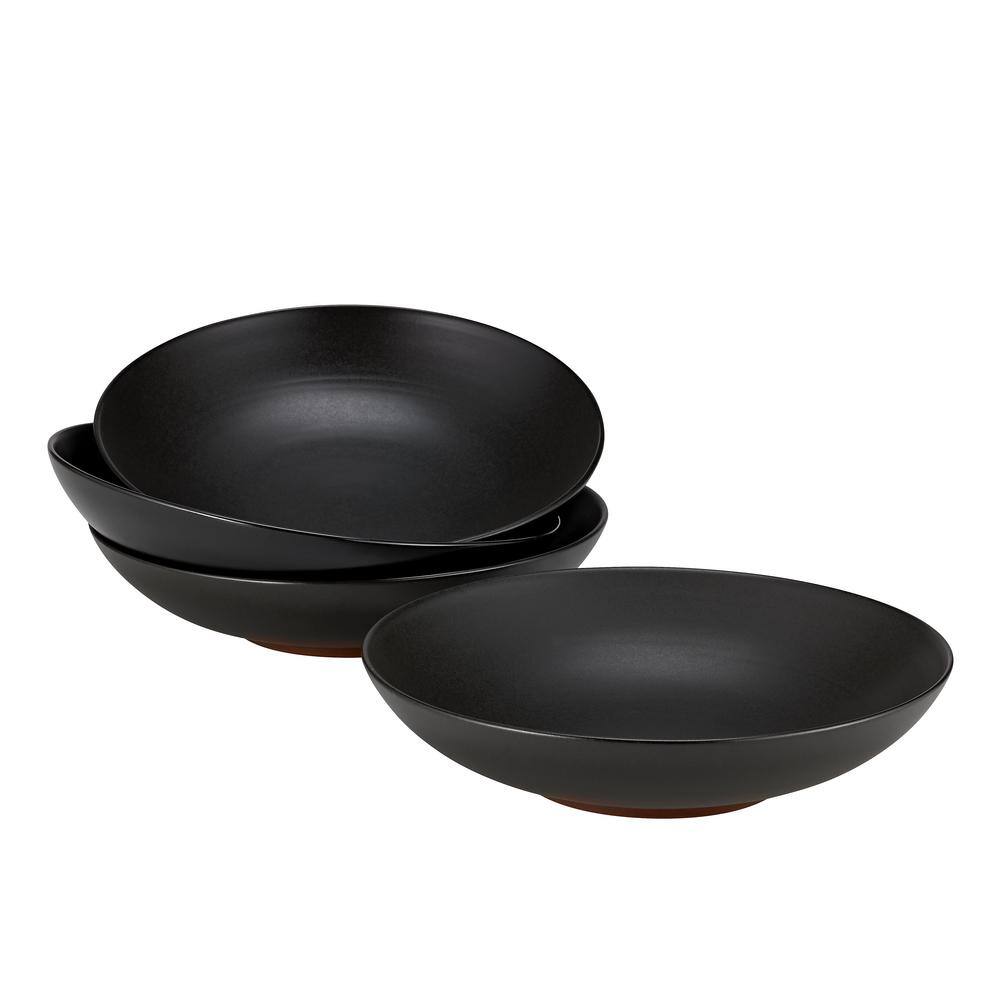 Buy 40 oz. Black Stoneware Pasta Bowl (Set of 4) Online at Lowest Price