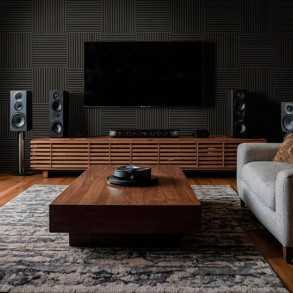 MSI Harmony Espresso 24 in. x 24 in. Black Wood Slat Acoustic