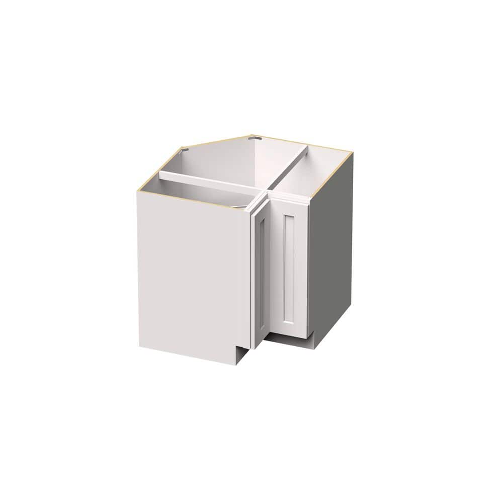 "Shaker Style 33"" W x 24"" D x 34.5"" H  Wood Frame Ready to Assemble Lazy Susan Corner Base Cabinet in Shaker White" price history on PriceWatchPro