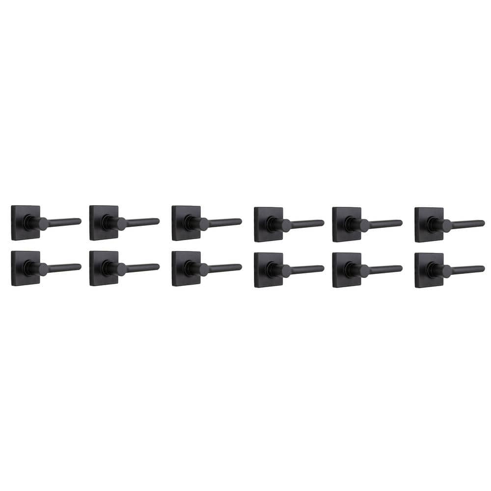 Tonebridge Matte Black Hall/Closet Door Lever with Square Rose 12-Pack price history on PriceWatchPro