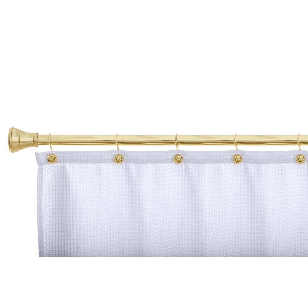 Gold Heavy-Duty Rust-Resistant Metal Shower Curtain Hooks Set of 12