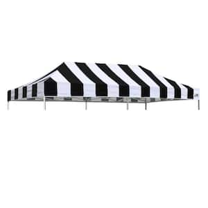 USA New 10 ft. x 20 ft. Pop Up Replacement Canopy Tent Top Cover, Instant Ez Canopy Top Cover Only (Stripe Black)