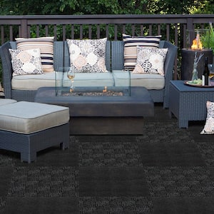 Cascade Black Ice Residential/Commercial 24 in. x 24 Peel and Stick Carpet Tile (15 Tiles/Case) 60 sq. ft.