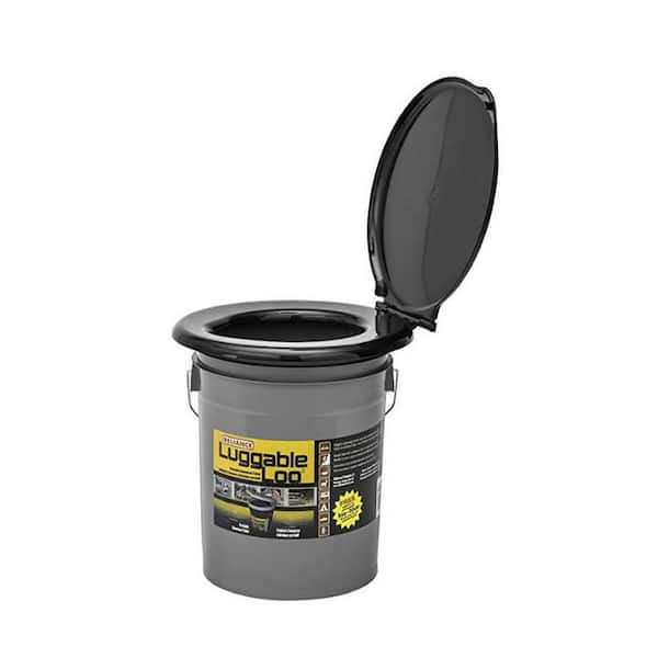 5 Gal Luggable Loo Portable Lightweight Toilet Gray 2 Pack X 9853 03 The Home Depot - Toilet Seat For 5 Gallon Bucket Home Depot
