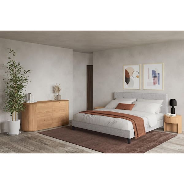 Yasmin Natural 1-Drawer 19 in. W Nightstand