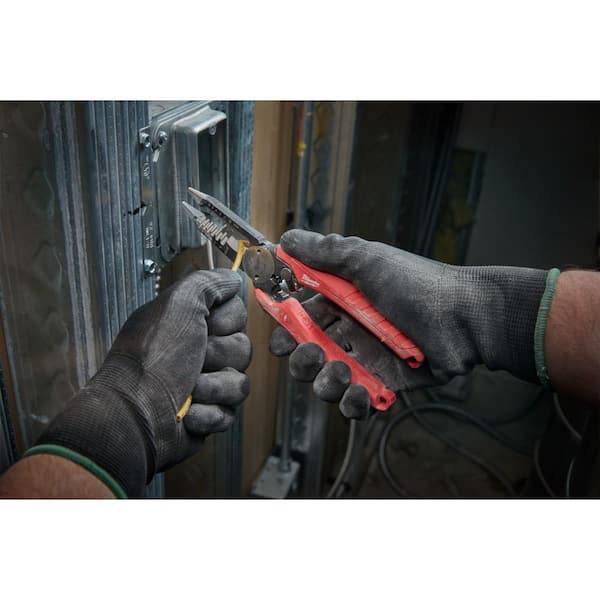 Milwaukee - 7.75 in. Combination Electricians 6-in-1 Wire Stripper/Cutter Pliers