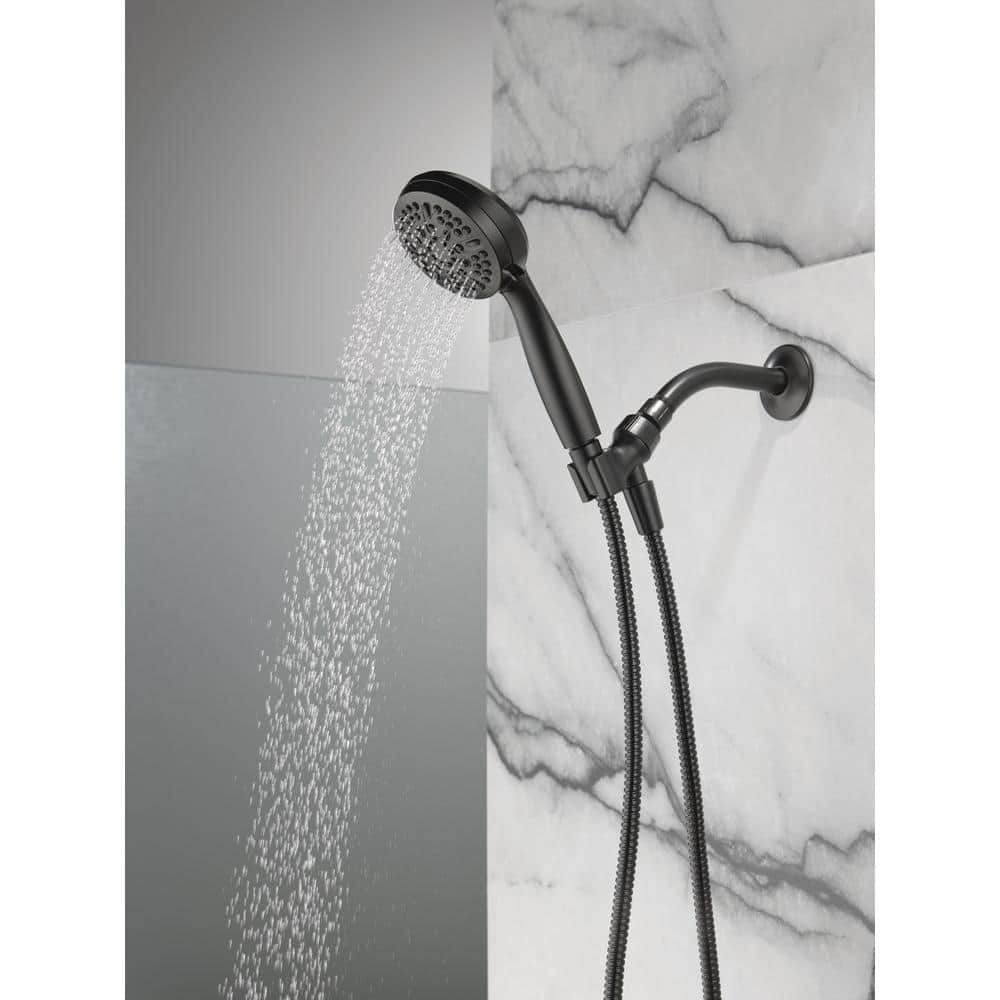 Matte Black Adjustable Handheld Multi-Head Shower System