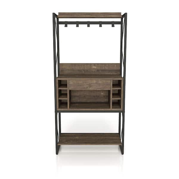 Furniture of America Grazellia Reclaimed Oak Baker's Rack with 4-Shelves