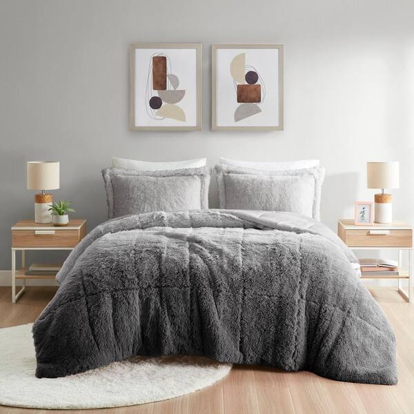Intelligent Design Ella Grey Microfiber Twin/Twin XL Comforter Set