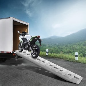 60 in. x 12 in. Aluminum Trailer Ramps 6000 lbs. Loading Cargo Ramp Total Beavertail Hook End for Truck, ATV (2-Piece)