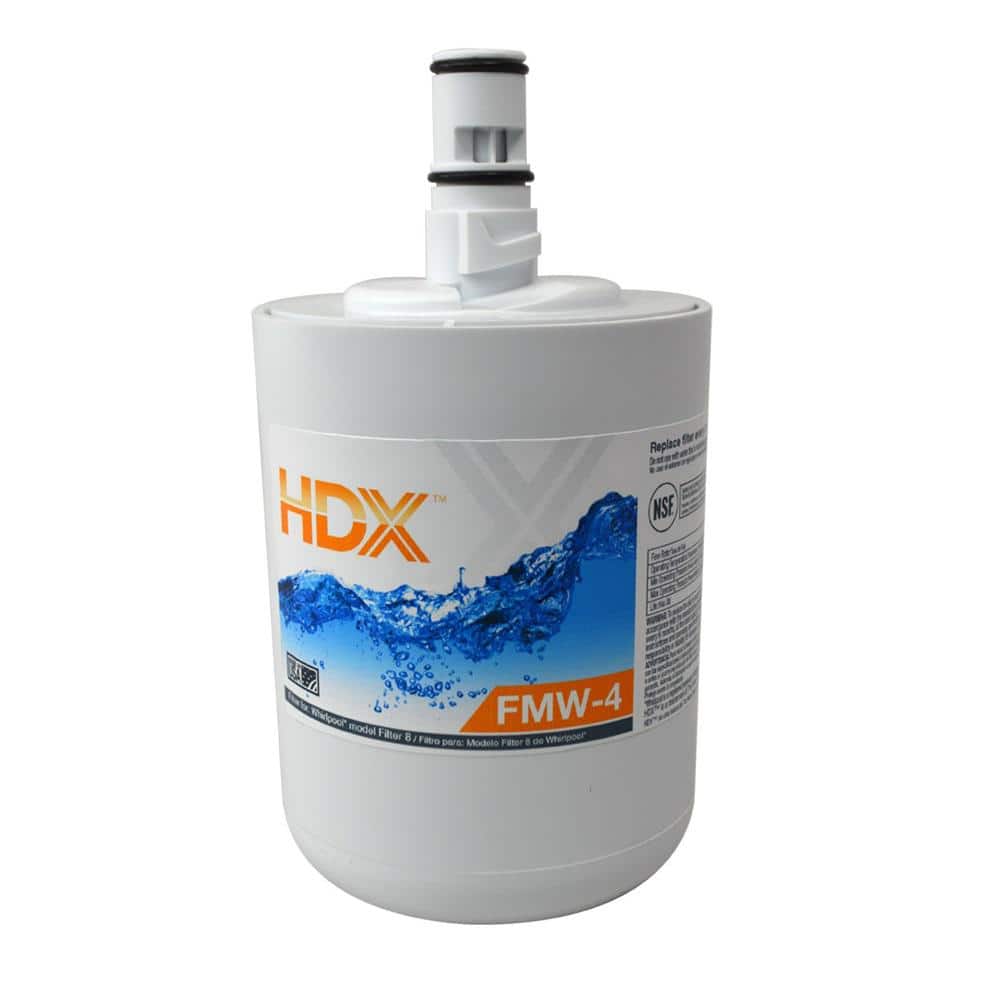 HDX FMW4 Premium Refrigerator Water Filter Replacement Fits Whirlpool