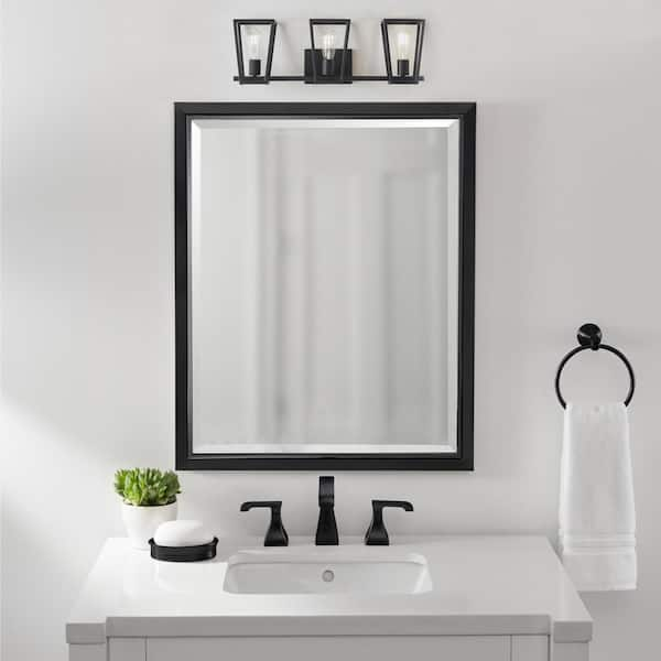 Home depot bathroom on sale lighting black