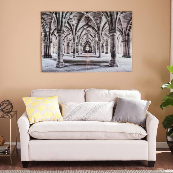 Southern Enterprises 32 in. H x 47 in. W "Gothic Arches" Glass Wall Art