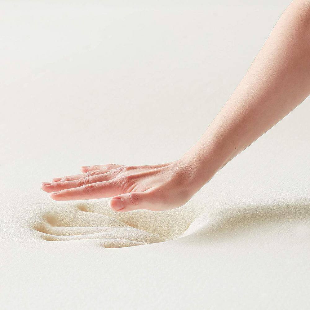 Full Size Plush Memory Foam Mattress Topper with Removable Cover
