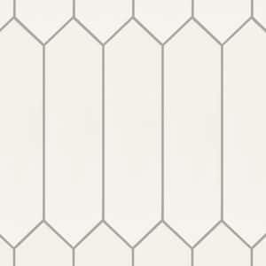 LuxeCraft Artic White Matte 3 in. x 12 in. Glazed Ceramic Picket Wall Tile (8.8 sq. ft./Case)