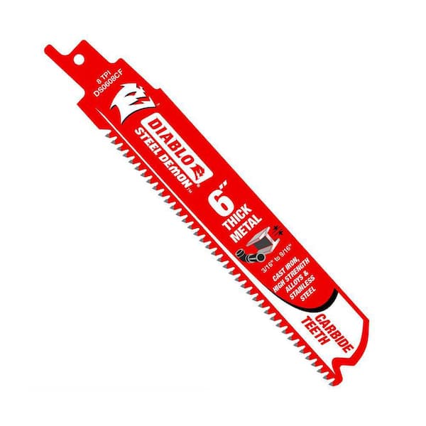 DIABLO 6 in. 8 TPI Steel Demon Carbide Reciprocating Saw Blade for