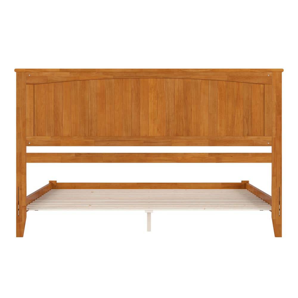 Nantucket King Light Toffee Wood Platform Bed with Headboard