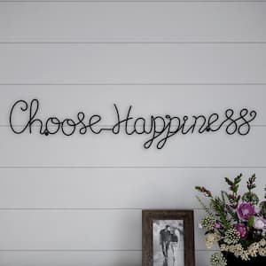 "Choose Happiness" Metal Cutout Sign