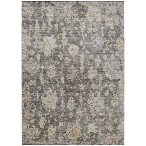 Chantille Machine Washable Indoor/Outdoor Abstract ACN2355 Gray 8 ft. x 10 ft. Area Rug