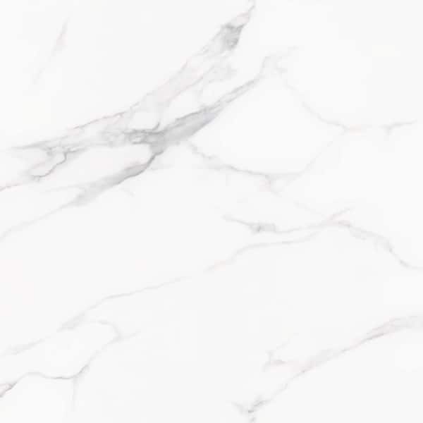 15.75 in. x 196.85 in. Peel and Stick Kitchen Wallpaper, High Temperature Resistant, Easy to Clean, White Marble
