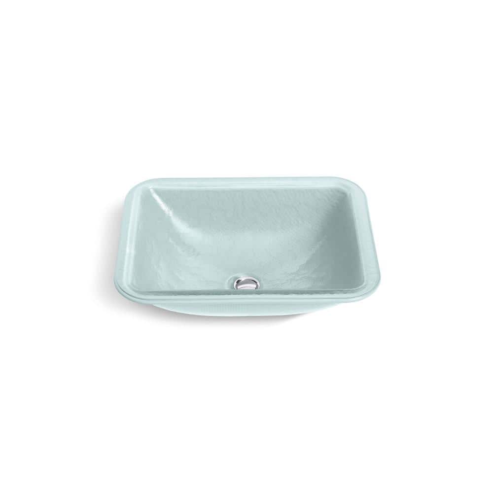 Yepsen 20 in. x 15.51 in. Undermount Bathroom Sink in Opaque Dew Glass price history on PriceWatchPro