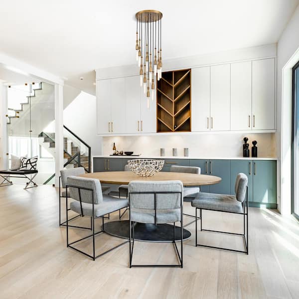 Louise 11-Light Old Satin Brass Transitional Tiered Chandelier for Dining Areas with No Bulbs Included