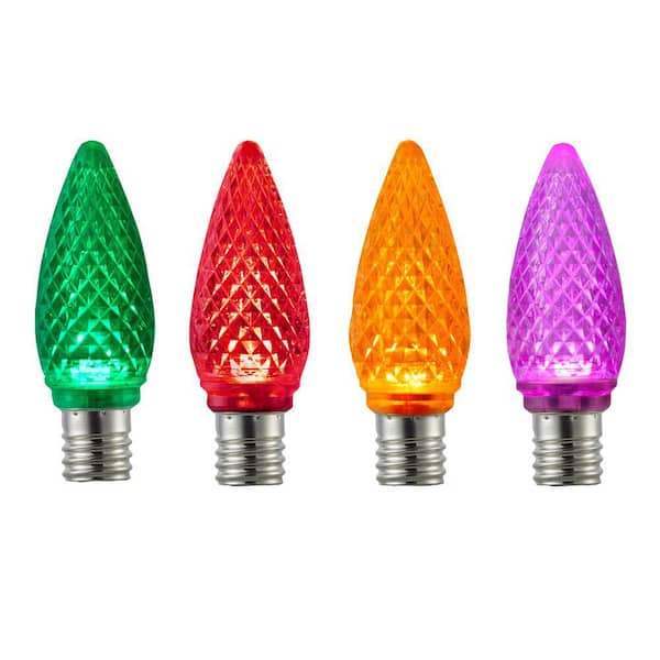 Home Accents Holiday 8 Pack Incandescent C9 Colored Christmas Light Bulbs NEW 
