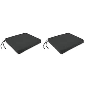 19 in. L x 17 in. W x 2 in. T Outdoor Seat Cushion in Canvas Charcoal (2-Pack)