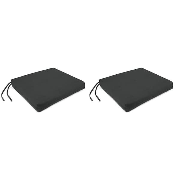 19 in. L x 17 in. W x 2 in. T Outdoor Seat Cushion in Canvas Charcoal (2-Pack)
