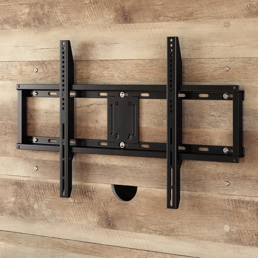 Lintel Oak 84" Entertainment Wall with Floating Shelf and LED Lights