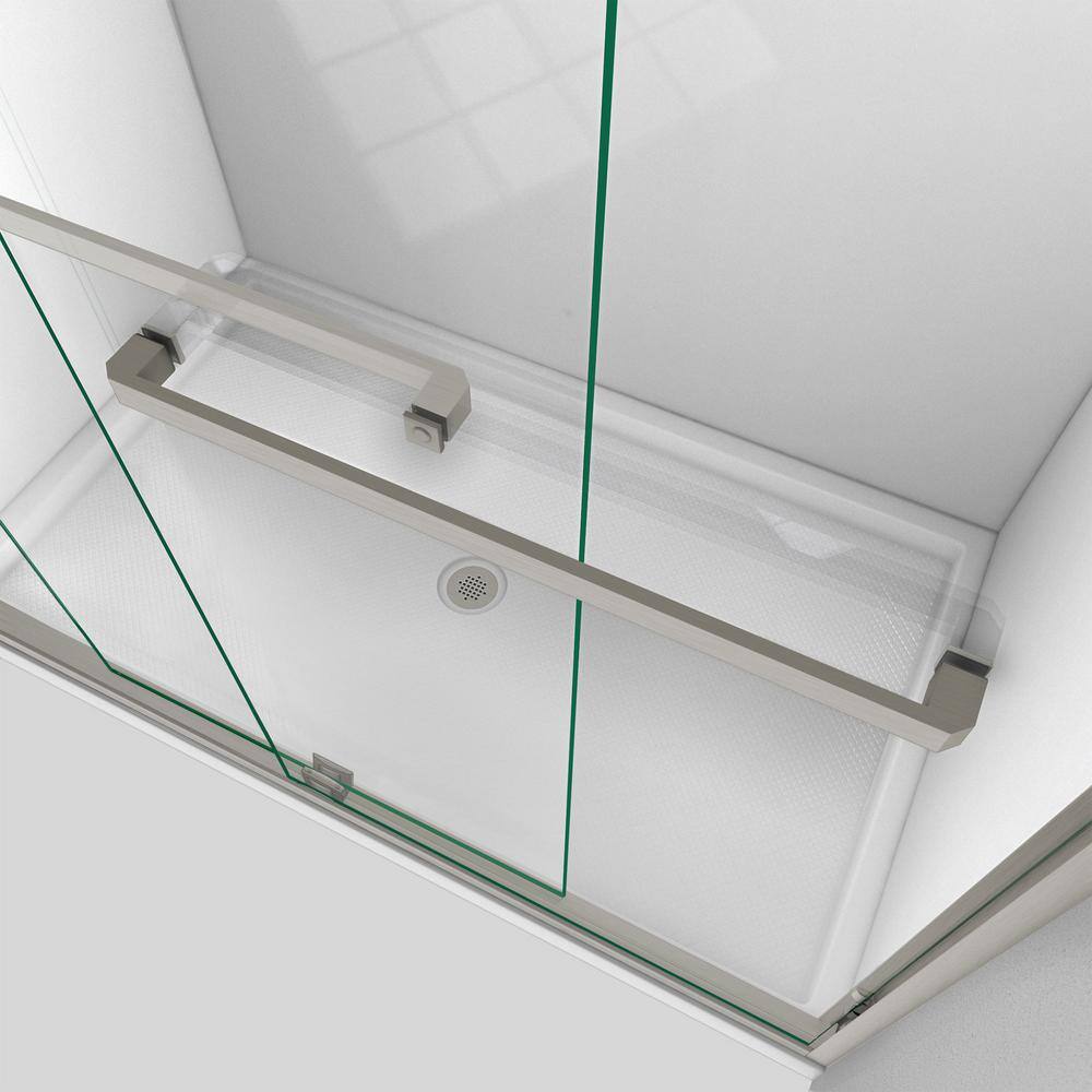 Encore 48" x 32" Black Semi-Frameless Rectangular Shower Enclosure