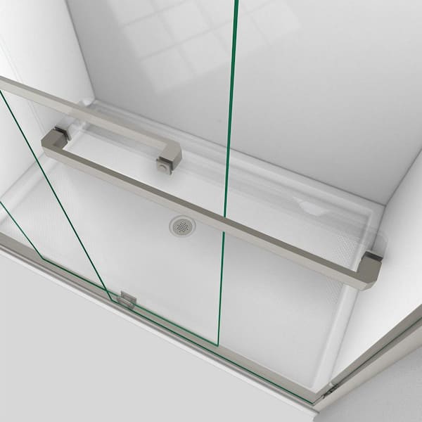 Encore 44 to 48 in. x 76 in. Semi-Frameless Bypass Shower Door in Brushed Nickel