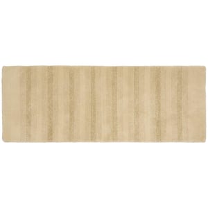 Essence Linen 22 in. x 60 in. Washable Bathroom Accent Rug