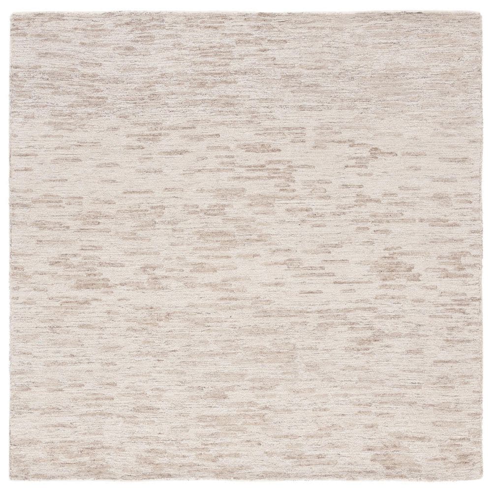 Ebony 6 ft. x 6 ft. Ivory/Light Brown Distressed Modern Square Area Rug price history on PriceWatchPro