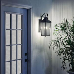 Forestdale 2-Light Olde Bronze Outdoor Hardwired Wall Lantern Sconce with No Bulbs Included (1-Pack)