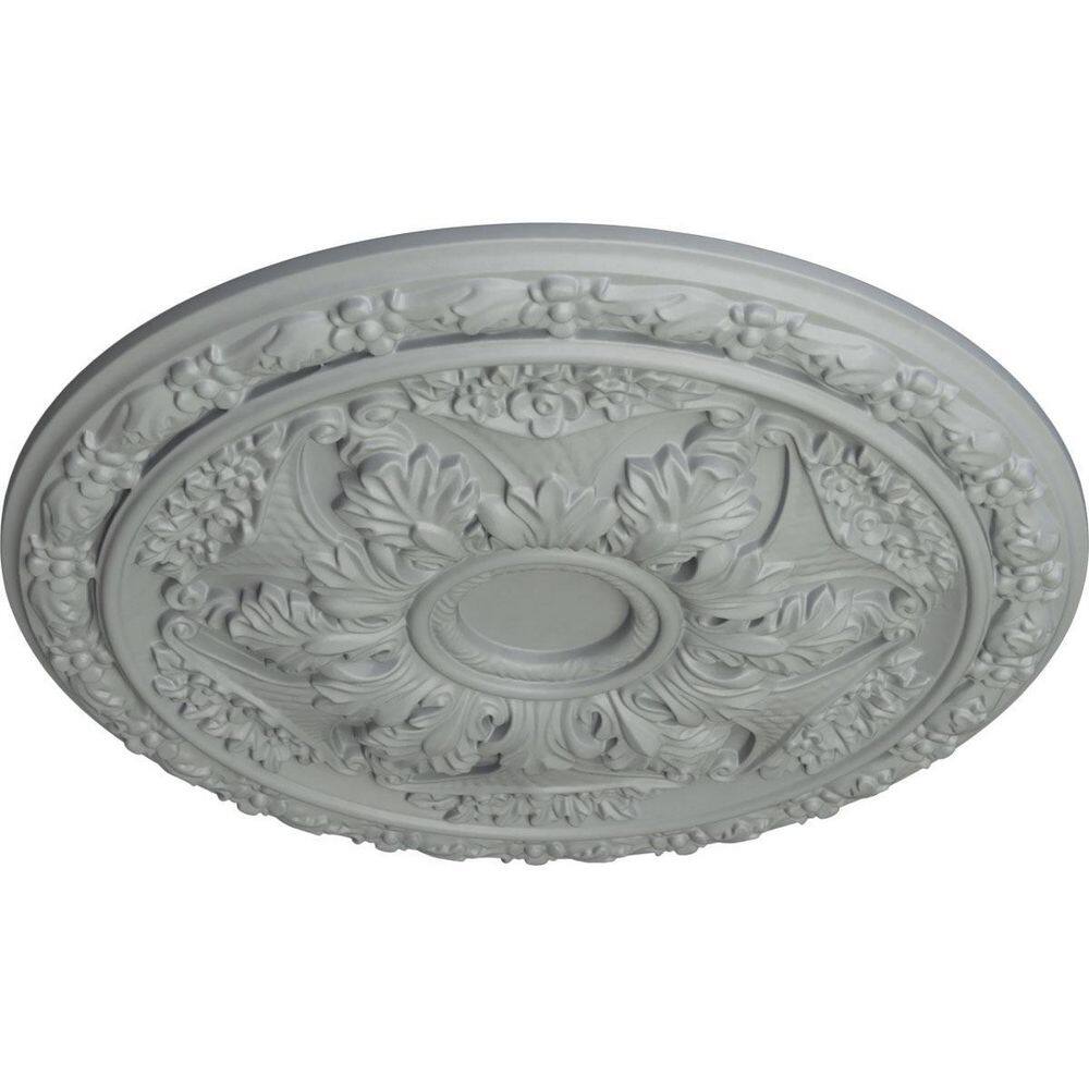 Baile 20" White Primed Round Ceiling Medallion