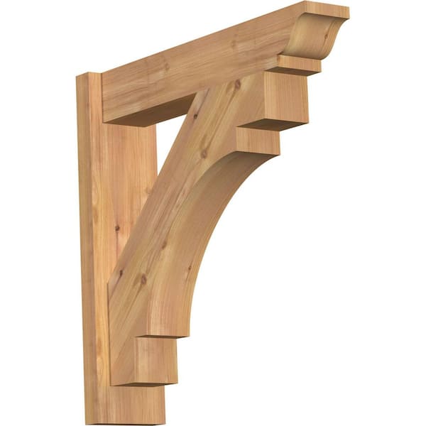Ekena Millwork 6 in. x 24 in. x 24 in. Merced Traditional Smooth Western Red Cedar Outlooker